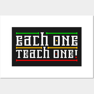 Each One Teach One Rasta Colors Reggae Posters and Art